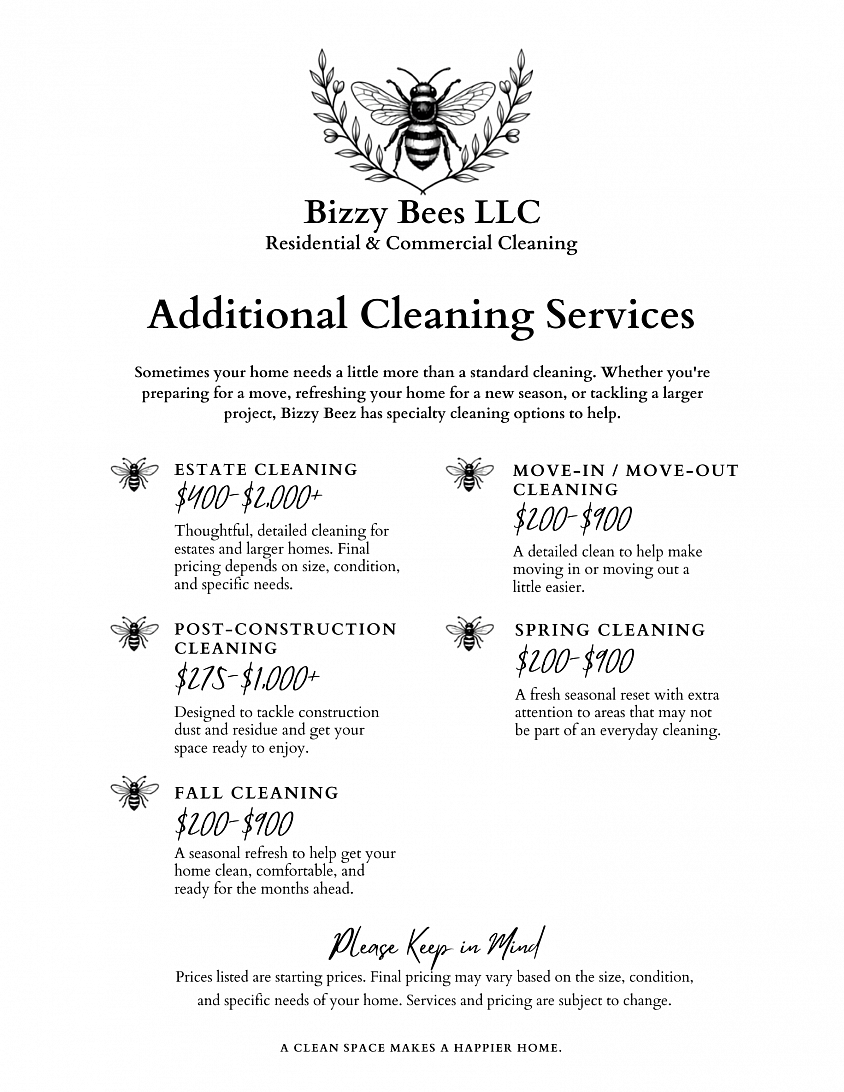 Special Cleanings